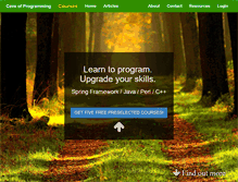 Tablet Screenshot of caveofprogramming.com